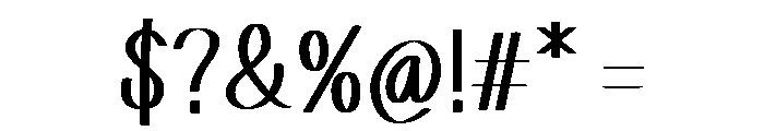 Natural Hand Flow7 Font OTHER CHARS