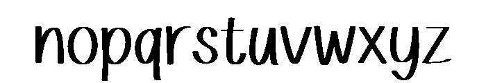 Natural Hand Flow7 Font LOWERCASE