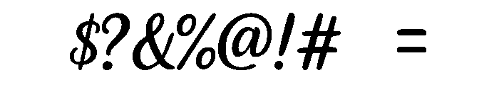 Natural Handwriting Font OTHER CHARS