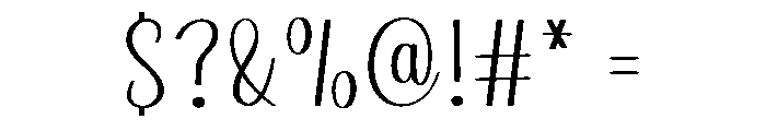 Natural Script Font OTHER CHARS