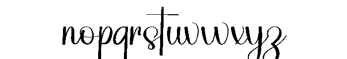 Natural Script Font LOWERCASE