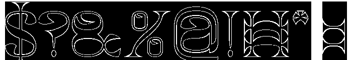 Natural Vibes-Hollow-Inverse Font OTHER CHARS