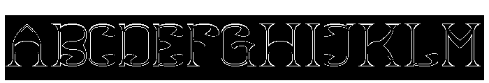 Natural Vibes-Hollow-Inverse Font UPPERCASE