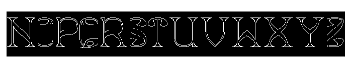 Natural Vibes-Hollow-Inverse Font UPPERCASE
