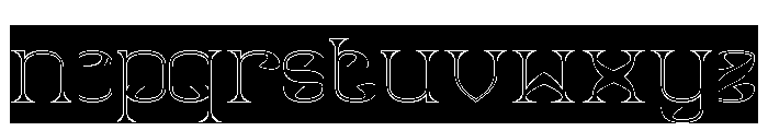 Natural Vibes-Hollow-Inverse Font LOWERCASE