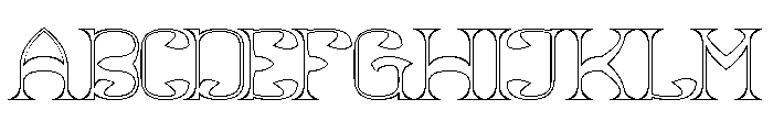 Natural Vibes-Hollow Font UPPERCASE