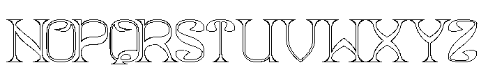 Natural Vibes-Hollow Font UPPERCASE