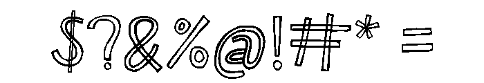 Naturally Imperfect Outline Regular Font OTHER CHARS