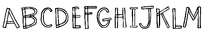 Naturally Imperfect Outline Regular Font UPPERCASE
