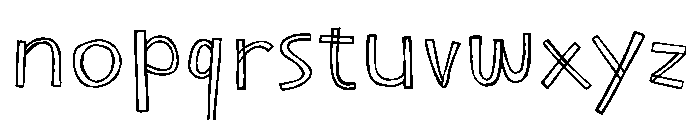 Naturally Imperfect Outline Regular Font LOWERCASE