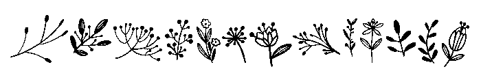 Nature Florals Font UPPERCASE