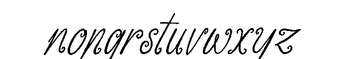 Nawiyla Italic Font LOWERCASE
