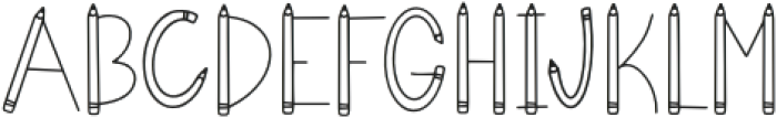 NA Pencil Point Regular otf (400) Font UPPERCASE