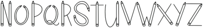 NA Pencil Point Regular otf (400) Font LOWERCASE