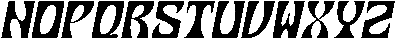 Nabsor Oblique otf (400) Font LOWERCASE