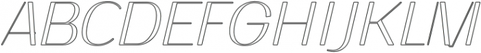 Nagato Italic Outline otf (400) Font UPPERCASE