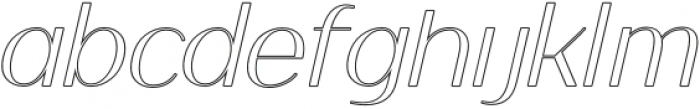 Nagato Italic Outline otf (400) Font LOWERCASE