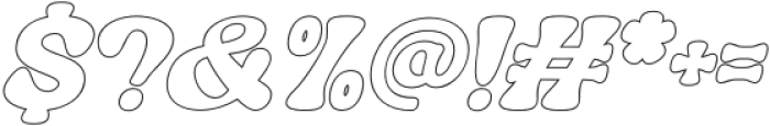 Nagbuloe Bold Italic Outline otf (700) Font OTHER CHARS