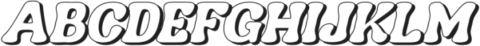 Nagbuloe Bold Italic Shadow otf (700) Font UPPERCASE