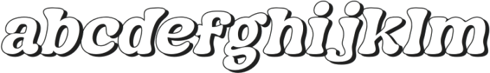Nagbuloe Bold Italic Shadow otf (700) Font LOWERCASE