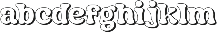 Nagbuloe Bold Shadow otf (700) Font LOWERCASE