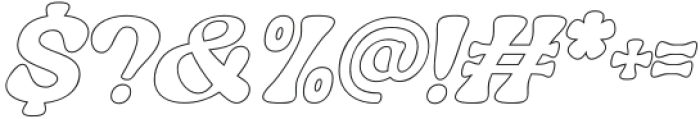 Nagbuloe Italic Outline otf (400) Font OTHER CHARS