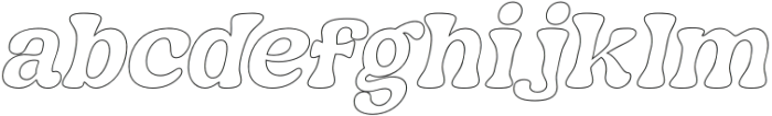 Nagbuloe Italic Outline otf (400) Font LOWERCASE