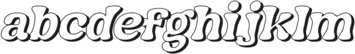 Nagbuloe Italic Shadow otf (400) Font LOWERCASE