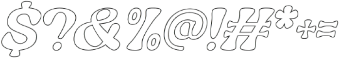 Nagbuloe Thin Italic Outline otf (100) Font OTHER CHARS
