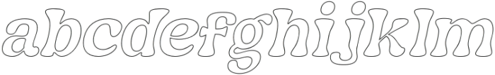 Nagbuloe Thin Italic Outline otf (100) Font LOWERCASE