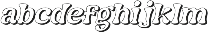 Nagbuloe Thin Italic Shadow otf (100) Font LOWERCASE