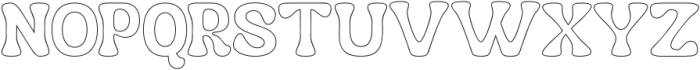 Nagbuloe Thin Outline otf (100) Font UPPERCASE