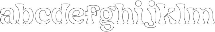 Nagbuloe Thin Outline otf (100) Font LOWERCASE