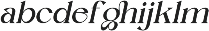 Nagishe Soinetha italic Italic otf (400) Font LOWERCASE