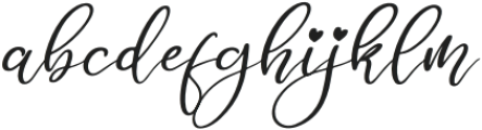 Nagitha Sweety Italic otf (400) Font LOWERCASE