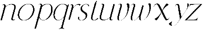 Nailongitalic-Regular otf (400) Font LOWERCASE