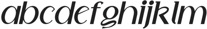 Nakata Italic otf (400) Font LOWERCASE