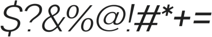 Namian Light Italic otf (300) Font OTHER CHARS