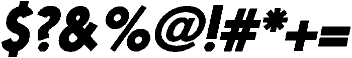 Nanami Black Oblique otf (900) Font OTHER CHARS