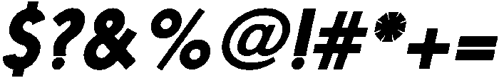Nanami Bold Oblique otf (700) Font OTHER CHARS