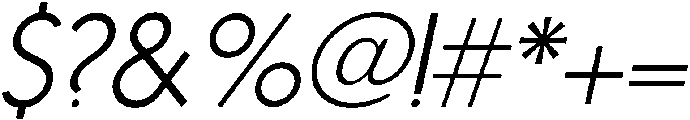Nanami ExtraLight Oblique otf (200) Font OTHER CHARS