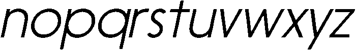 Nanami ExtraLight Oblique otf (200) Font LOWERCASE