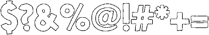 Nanami HM Outline Black otf (900) Font OTHER CHARS