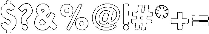 Nanami HM Outline Bold otf (700) Font OTHER CHARS