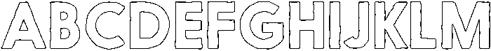 Nanami HM Outline Bold otf (700) Font UPPERCASE