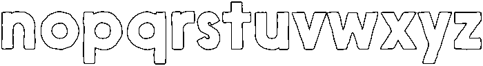 Nanami HM Outline Bold otf (700) Font LOWERCASE