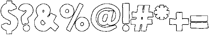 Nanami HM Outline Heavy otf (800) Font OTHER CHARS