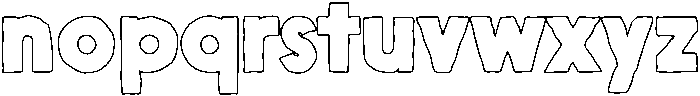 Nanami HM Outline Heavy otf (800) Font LOWERCASE