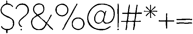 Nanami HM Solid Thin otf (100) Font OTHER CHARS