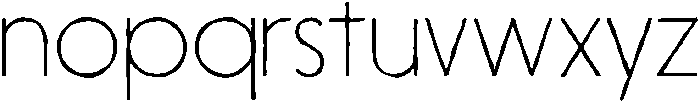 Nanami HM Solid Thin otf (100) Font LOWERCASE